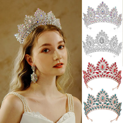 Luxury Bride Tiara - Baroque Crystal Crown with Rhinestones, Top-Rated Wedding Accessory