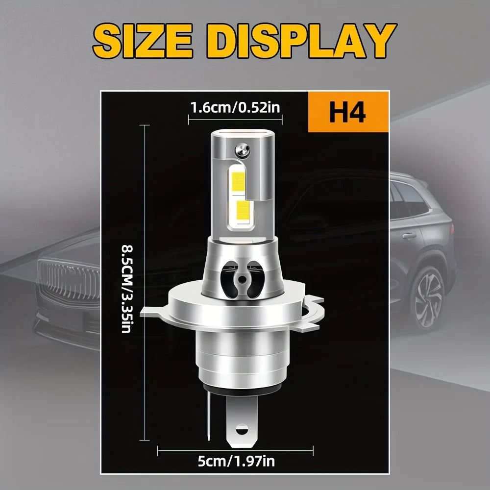 LED Headlight Bulb for Can-Am Spyder F3 2015-2023 60W High Low Beam Super Bright 18000LM 6000K White Light