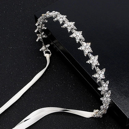 Wedding Crown Hair Jewelry - Double Layer Crystal Star Headpiece with Rhinestones Style 4