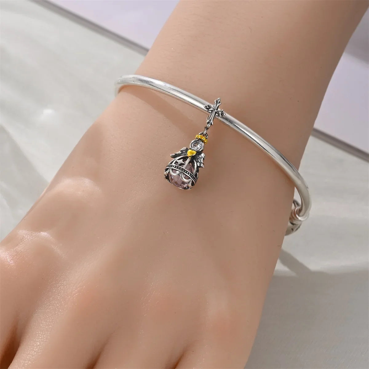 Sterling Silver 925 Angel Wing Heart Bird Charms for Bracelets and Necklaces Women's Fine DIY Jewelry Gifts
