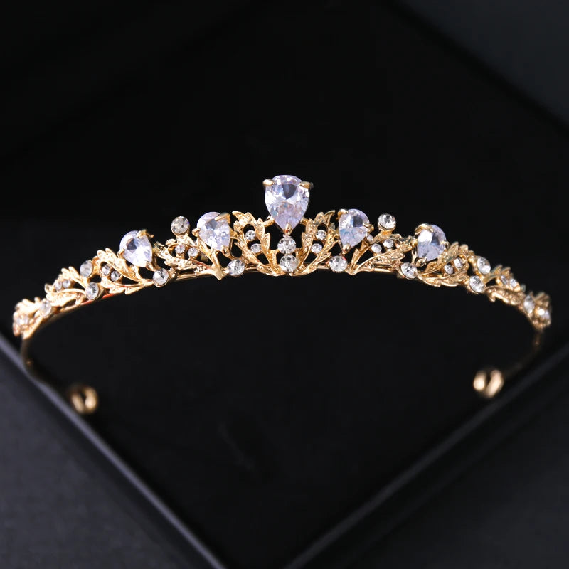 Gold Crystal Bridal Tiara - Top-Rated Rhinestone Headband for Weddings Gold 11