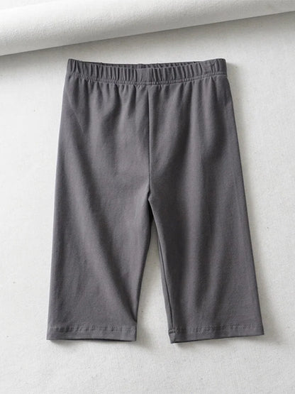 Sexy Women Cotton High Waisted Knee Length Bike Shorts