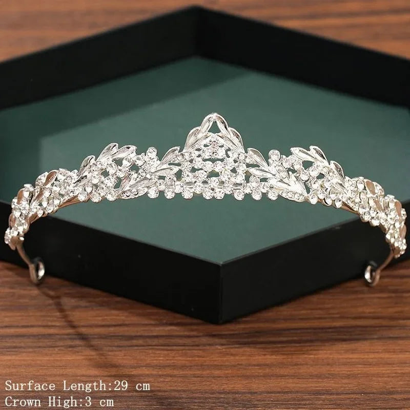 Silver Crown Tiara Hair Accessories for Brides - Top-Rated Crystal Rhinestone Diadem Silver 10