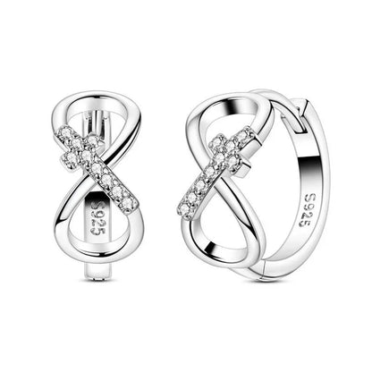 Elegant 925 Sterling Silver Heart Charm Earrings for Women KTE499