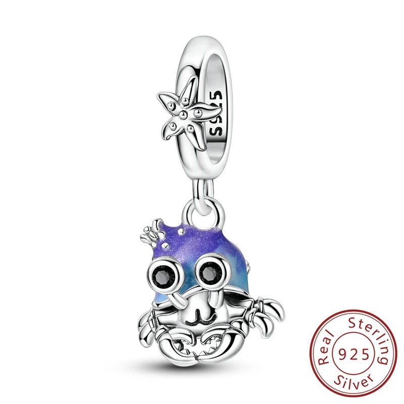 Elegant 925 Sterling Silver Turtle Pendant Beads for Bracelets KSC387