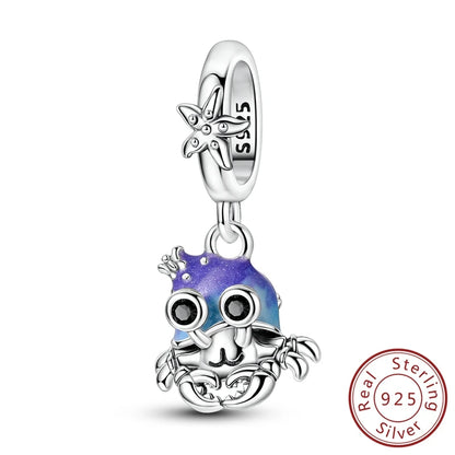 Elegant 925 Sterling Silver Turtle Pendant Beads for Bracelets KSC387
