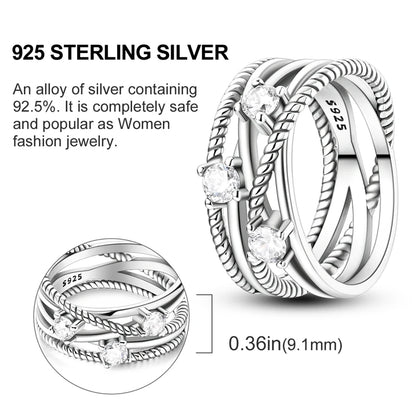New 925 Sterling Silver Heart Shaped Zircon Starmoon Ring for Women Fine Engagement Wedding Jewelry Gifts SER231