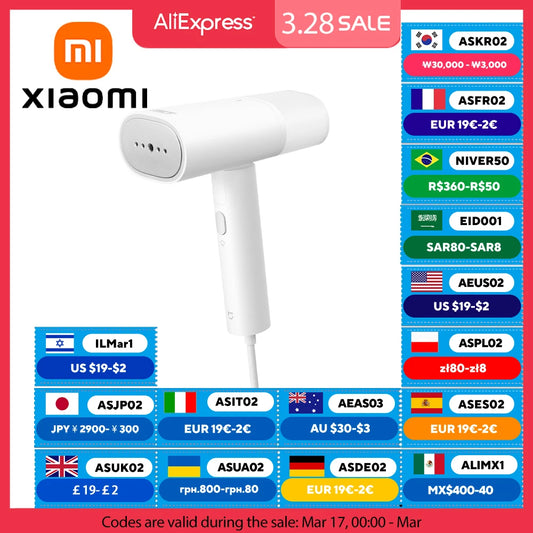 New XIAOMI MIJIA Handheld Garment Steamer 2 Portable Iron