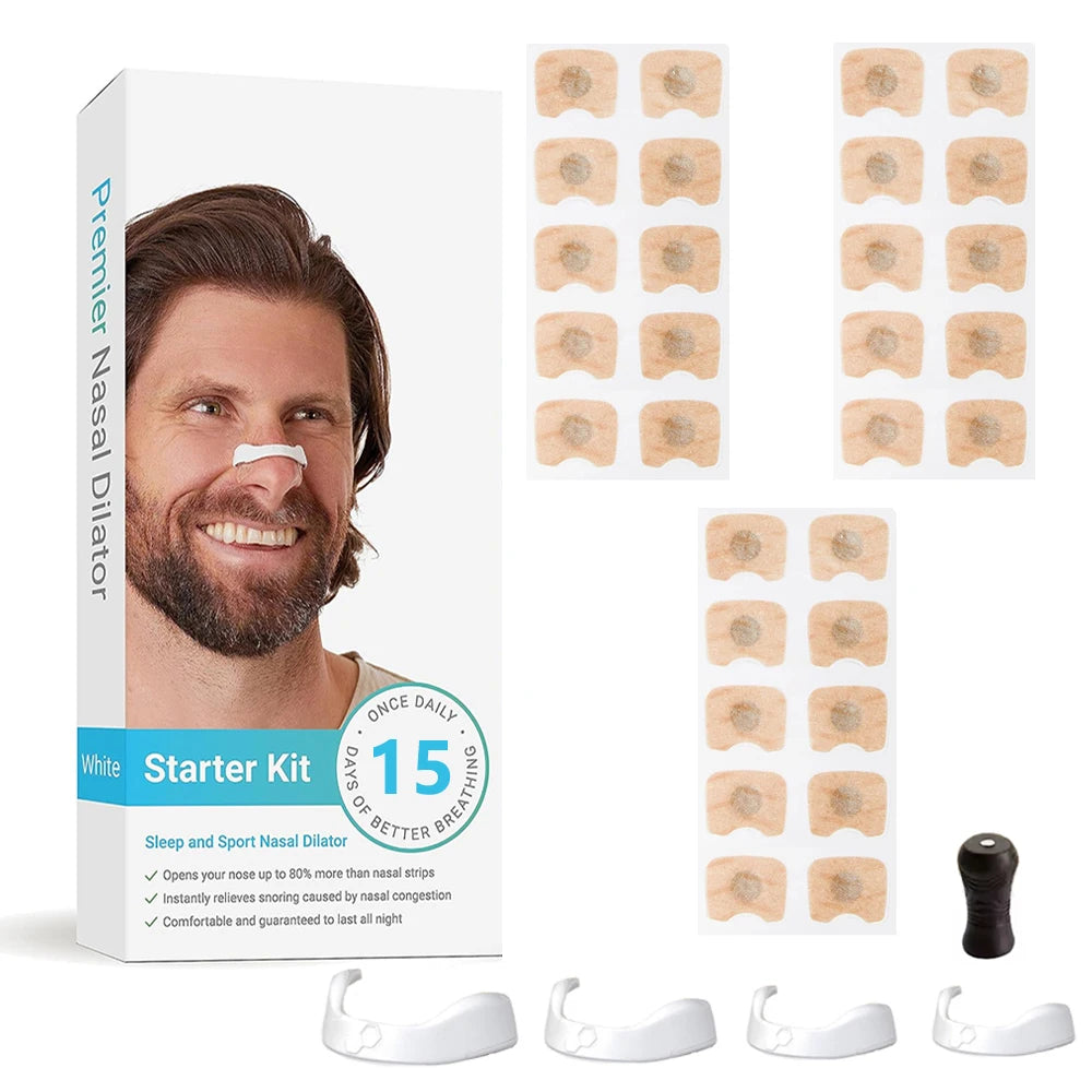 Skin Safe Magnetic Nasal Dilator Strips Kit for Enhanced Breathing Snore Reduction and Oxygen Boost