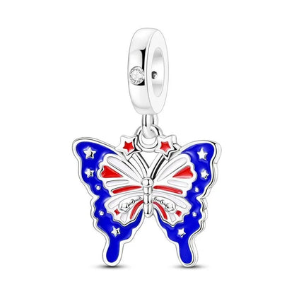 925 Sterling Silver Little Bear Butterfly Flower Fish Charms Beads for DIY Jewelry and Gift Bracelets