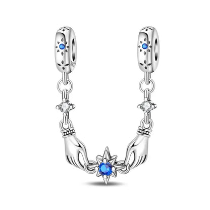 Original 925 Sterling Silver Heart Skull Necklace Ring and Cross Bracelet Set with Zircon Accents for Halloween and Valentine Gifts