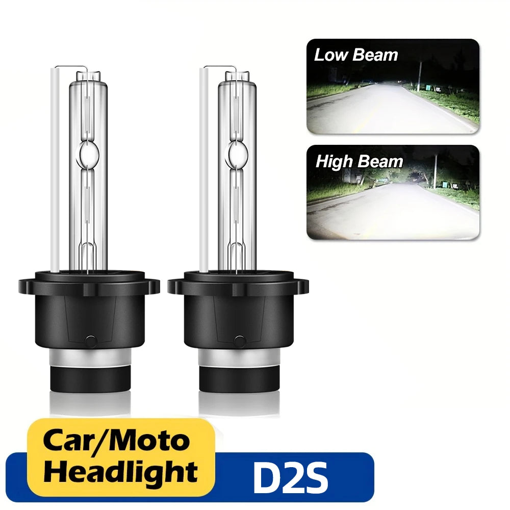 Universal 12V Xenon LED Headlight Bulb Replacement Kit 6000K Brightness with 360 Degree Beam Angle