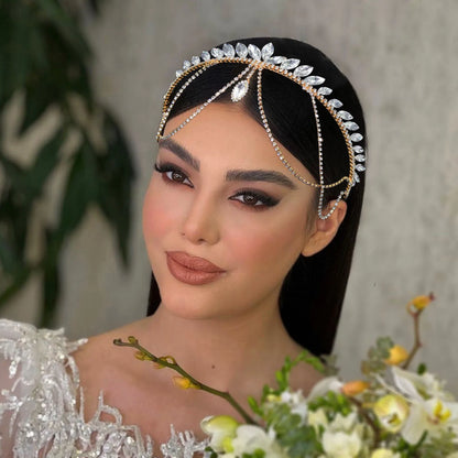 Elegant Rhinestone Wedding Tiara Silver Crystal Bride Headband