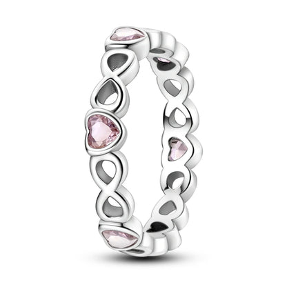 Zircon Diamond 925 Sterling Silver Women's Ring Elegant Fine Jewelry KTR183