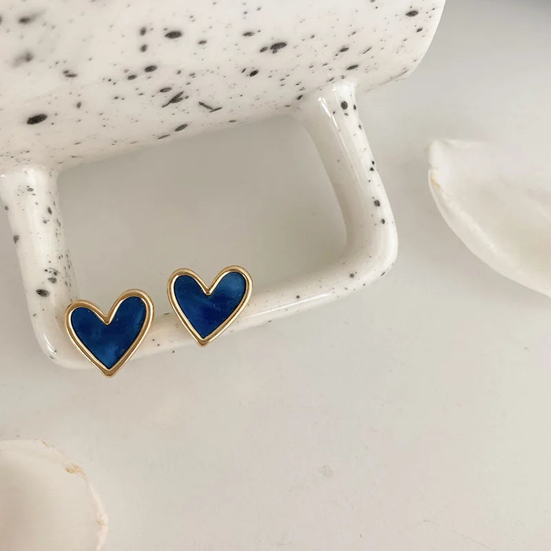 IFYOUOO Vintage Heart Earrings Delicate Sweet Jewelry for Women