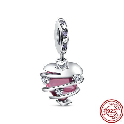 925 Silver Lucky Crown Butterfly Heart Family Tree Beads