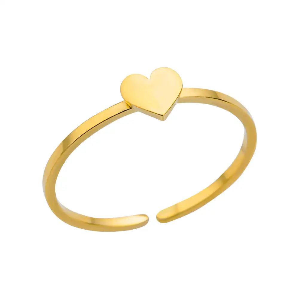 Gold Color 316L Stainless Steel Women's Rings - Fade-Resistant Luxury Wedding Jewelry with Free Shipping