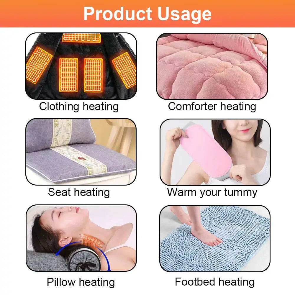 5V USB Heating Pad Heating Mat For Neck Lumbar Abdomen Default Title