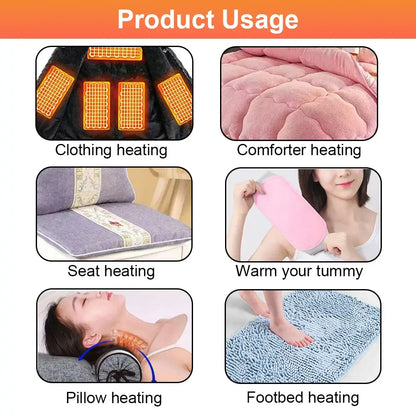 5V USB Heating Pad Heating Mat For Neck Lumbar Abdomen Default Title