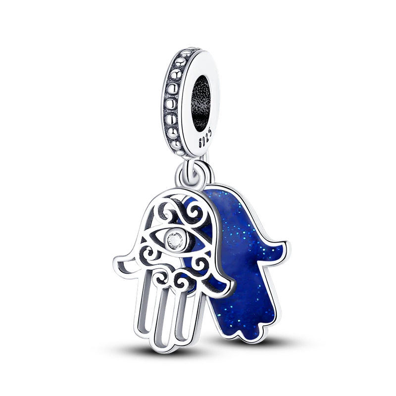 Pink Butterfly Luminous Firefly Dangle Charms 925 Sterling Silver Beads for DIY Jewelry KTC066
