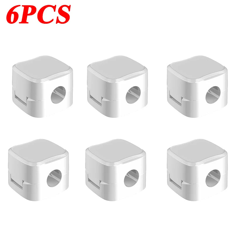 Magnetic Cable Clip With Adhesive Base 7.5mm Slot Wire Holder Cord Organizer For Home Office Desk Management