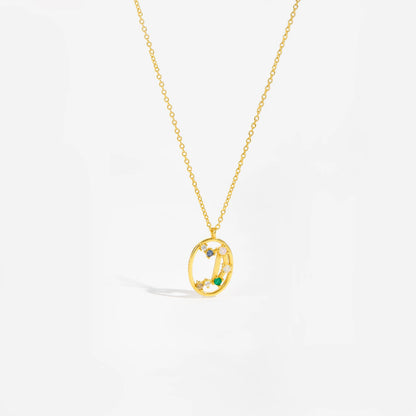Vewant Women's 925 Sterling Silver Gold Constellation Pendant Necklace with Snake Chain