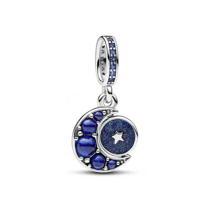 Hot Selling 925 Silver Heart Shaped Flag Pendant for European Bracelets Exquisite DIY Jewelry with Zircon
