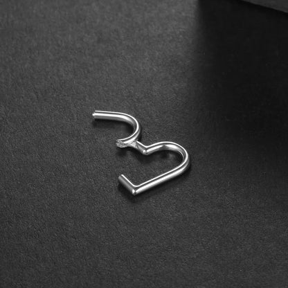 Steel Heart Shape Hinged Septum Clicker Tragus Cartilage Piercing Jewelry