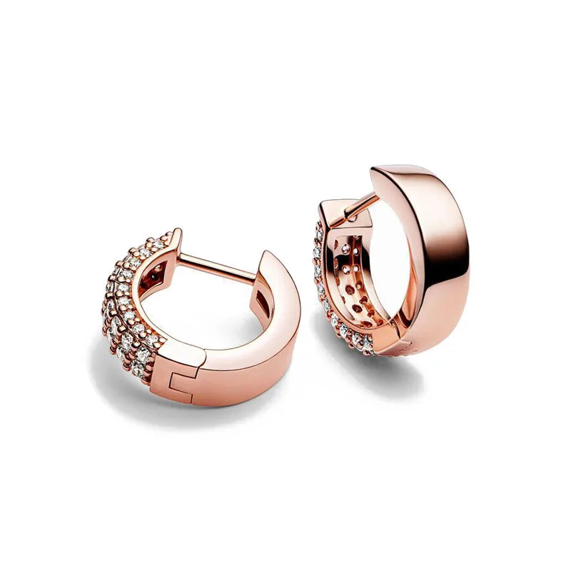 Hot Selling 925 Silver Square Leaf Sun and Moon Shaped Earrings Perfect Gift for European Women P1659