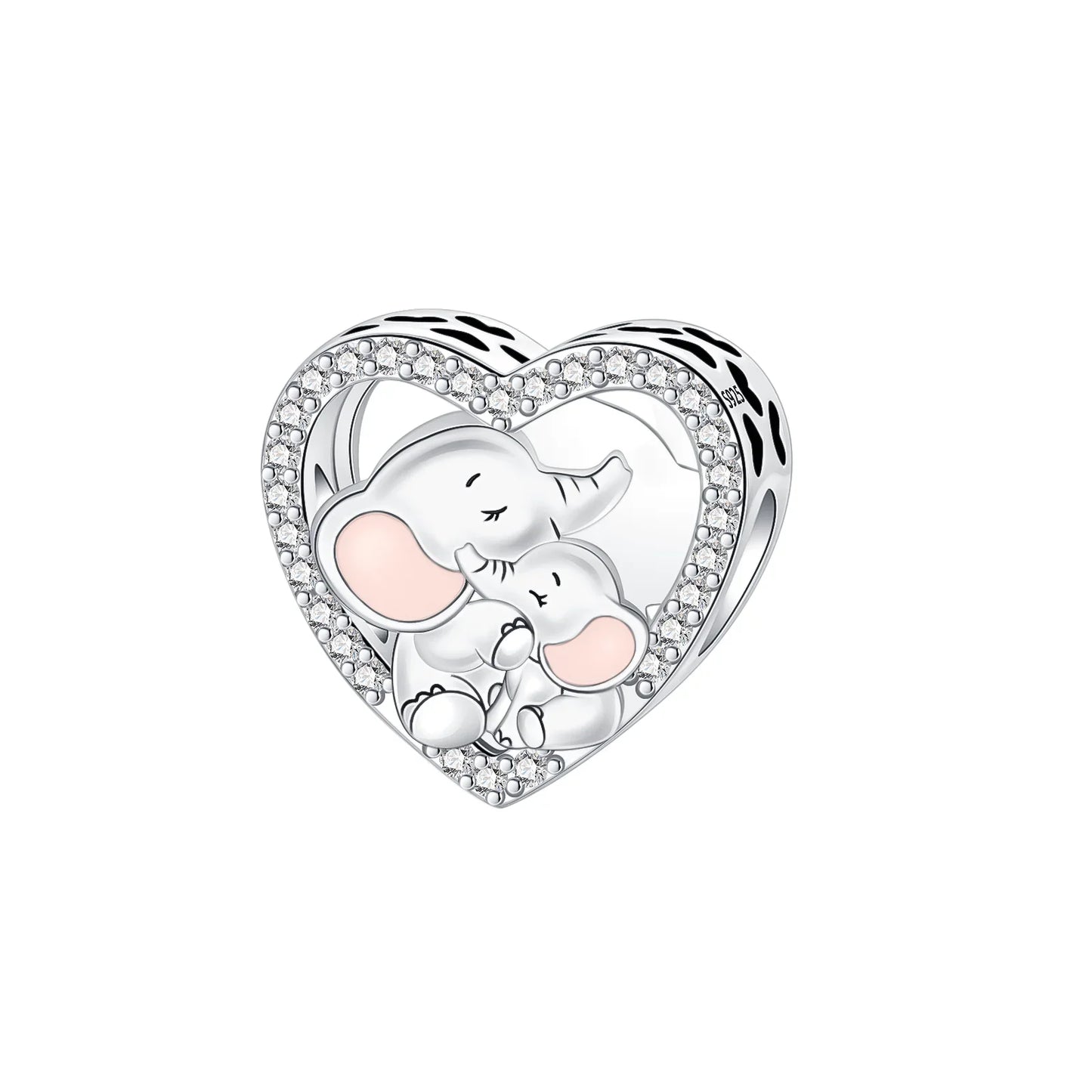 925 Sterling Silver Colorful Elephant Animal Charms for DIY Jewelry Necklace Bracelet Gifts