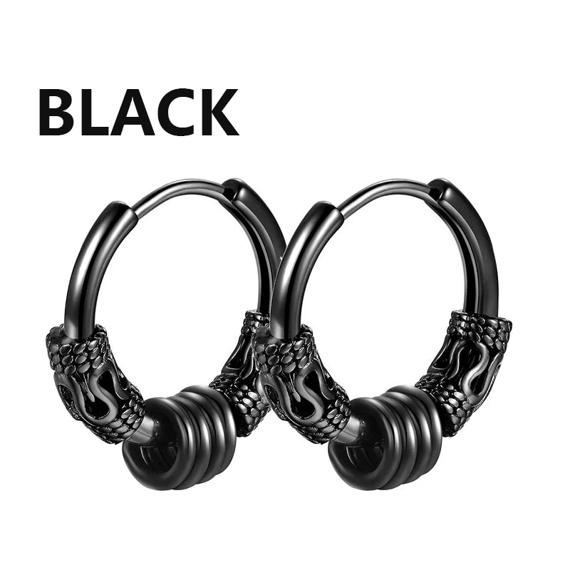 Punk Stainless Steel Stud Earrings Set for Men and Women Type12