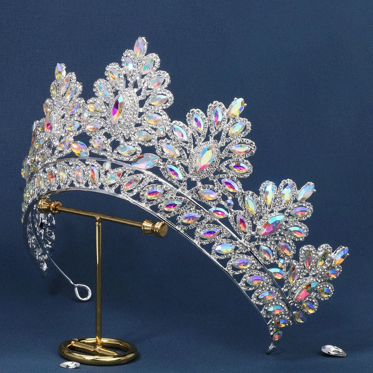 Luxury Bride Tiara - Baroque Crystal Crown with Rhinestones, Top-Rated Wedding Accessory