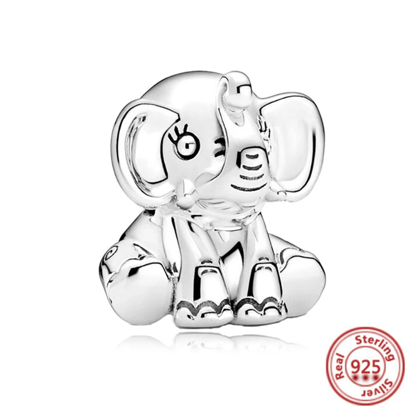 Sterling Silver Animal Charm Beads for Bracelets Featuring Unicorns, Squirrels, Elephants, Owls, Cats, Dogs, Lions, Bears and Rabbits Y130