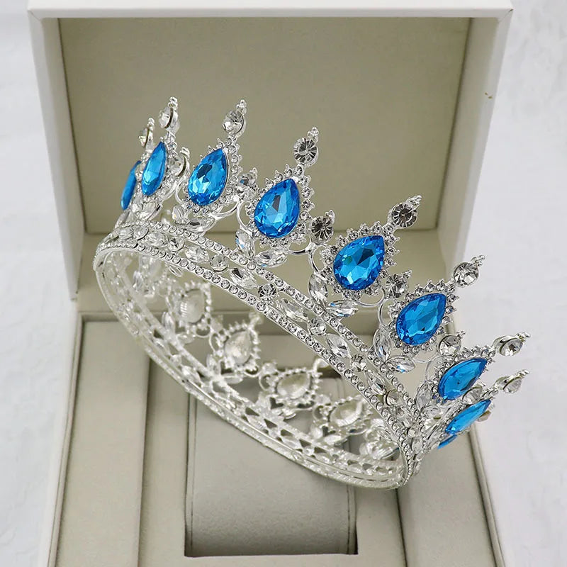 Elegant Royal Pink Crystal Bridal Tiara Crown for Weddings and Pageants