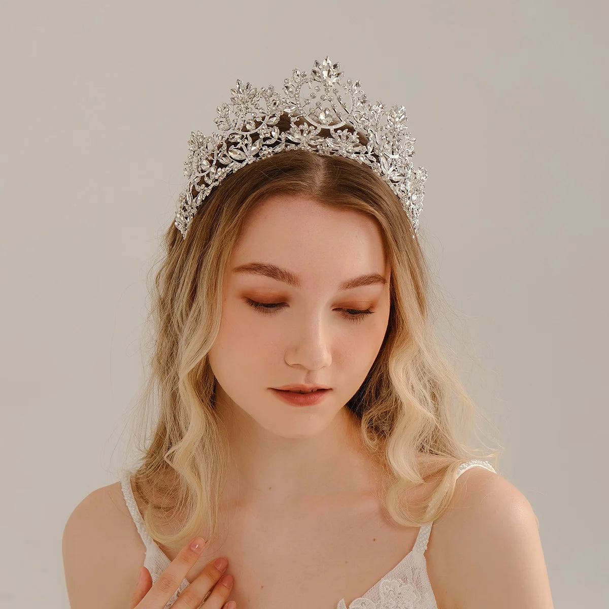 Rhinestone Crystal Bridal Tiara Crown for Women Wedding Hair Accessories