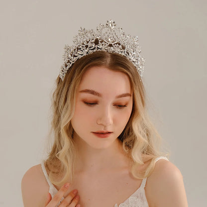 Rhinestone Crystal Bridal Tiara Crown for Women Wedding Hair Accessories