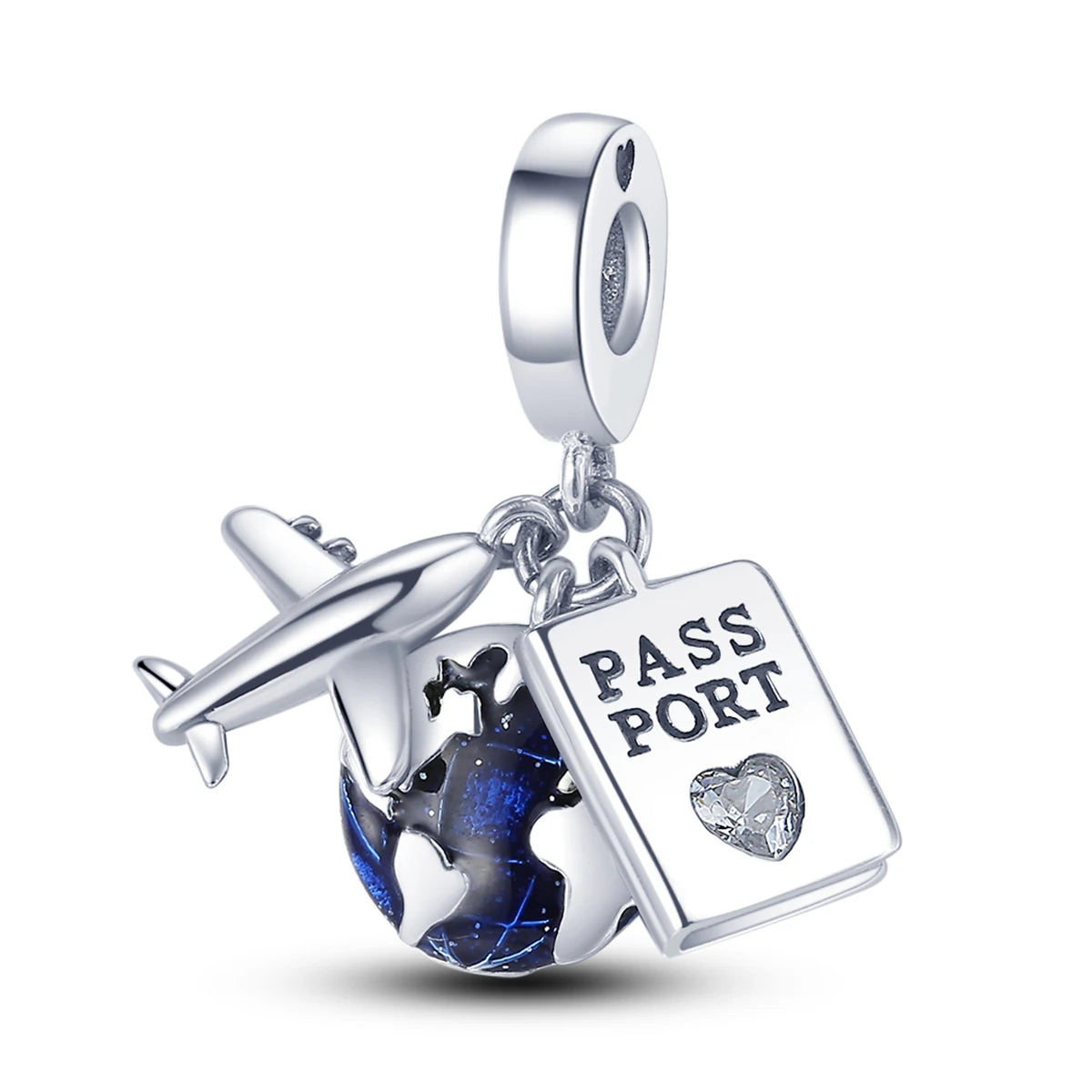 Silver Plated Travel Sunflower Lucky Charms Dangle Pendant Fit Original Pandora Bracelet DIY KTC008