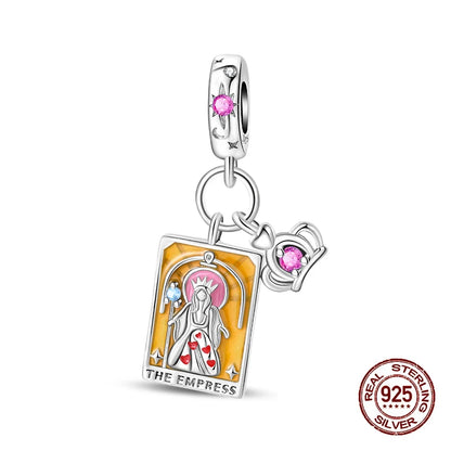 925 Sterling Silver Tarot Hourglass Bead Charm For Bracelet