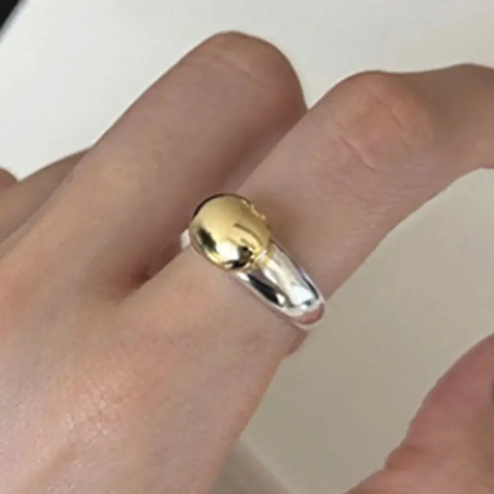 BF Club 925 Sterling Silver Rings for Women Simple Gold Star Fashion Jewelry as picture 1 resizable