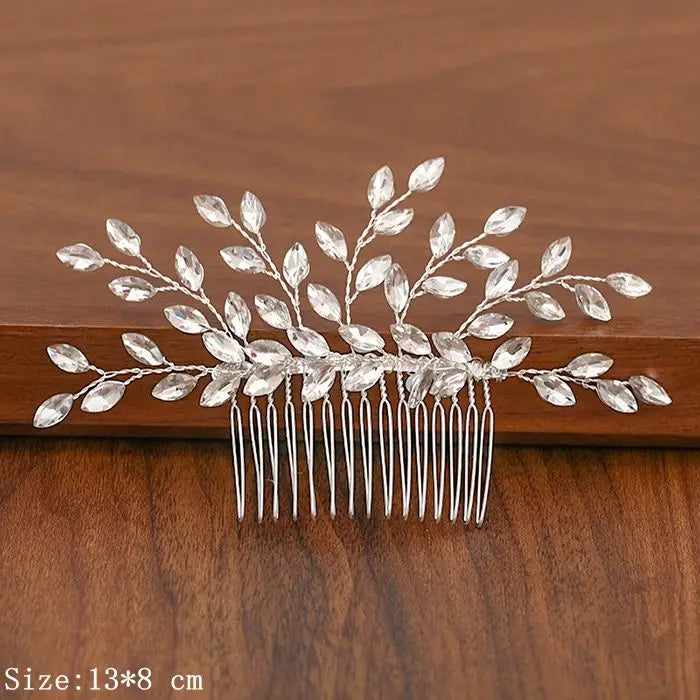 Silver Pearl Rhinestone Bridal Hair Combs - Top-Rated Wedding Hair Accessories for Women Silver 15