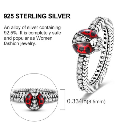 Elegant 925 Sterling Silver Heart Shaped Starmoon Ring for Women Fine Engagement and Wedding Jewelry Gift SER101