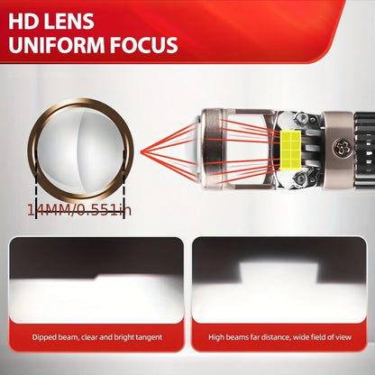240W High Power LED Lens Bulbs 6000K CSP Bright Chip Projector Easy Install for H7 H11 9005 9006