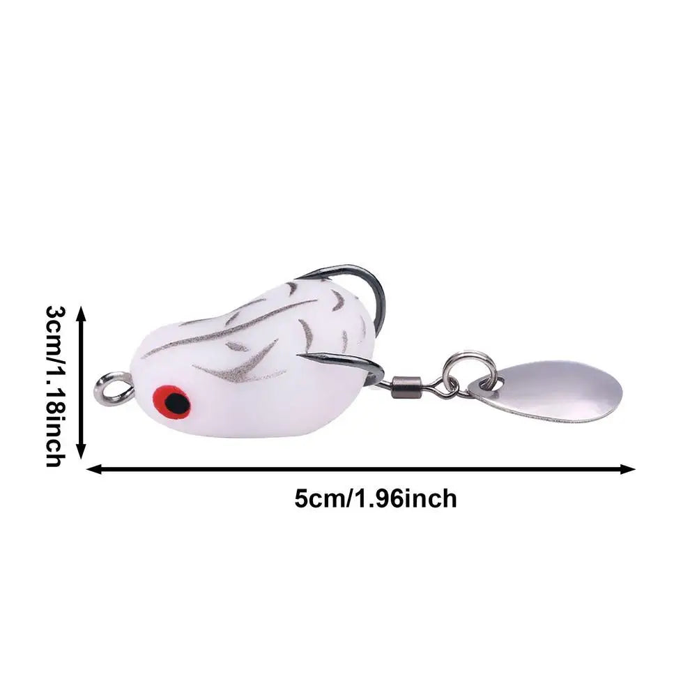 Fishing Lures Frog Attractive Fishing Frogs Sequin Bait White