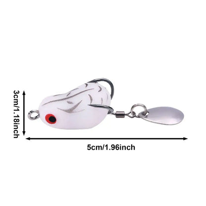 Fishing Lures Frog Attractive Fishing Frogs Sequin Bait White