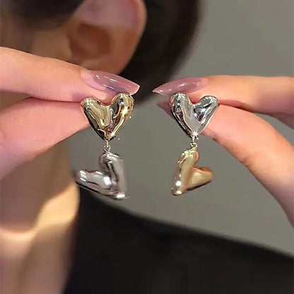 Elegant Silver Ginkgo Leaf Stud Earrings for Women Fashion Jewelry Gift