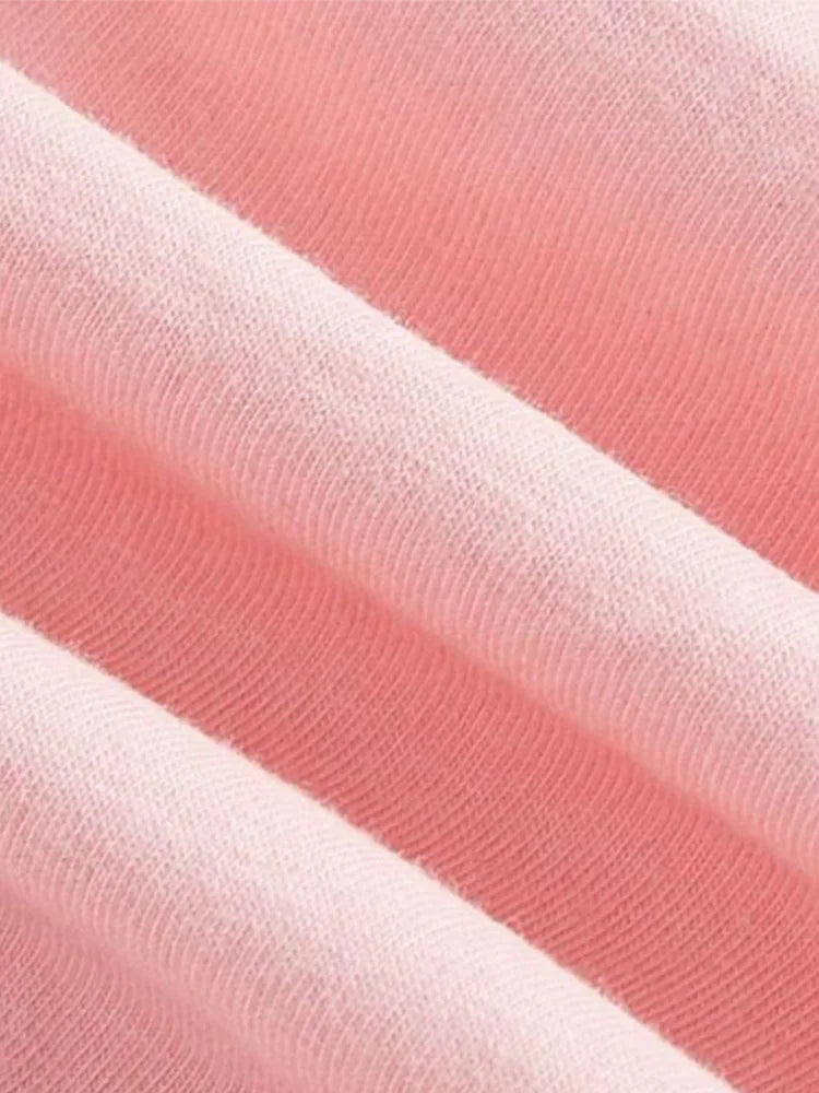 Pink Ruched Tie Shoulder Wide Strap Backless Crop Top