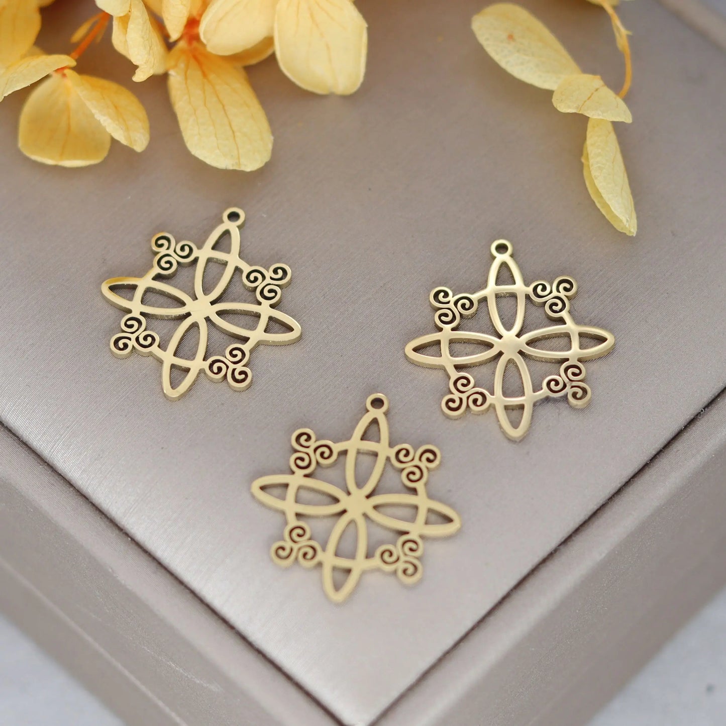 Elegant DIY Amulet Set: Phoenix Bird, Hummingbird, Snake Charms in Stainless Steel for Jewelry Making