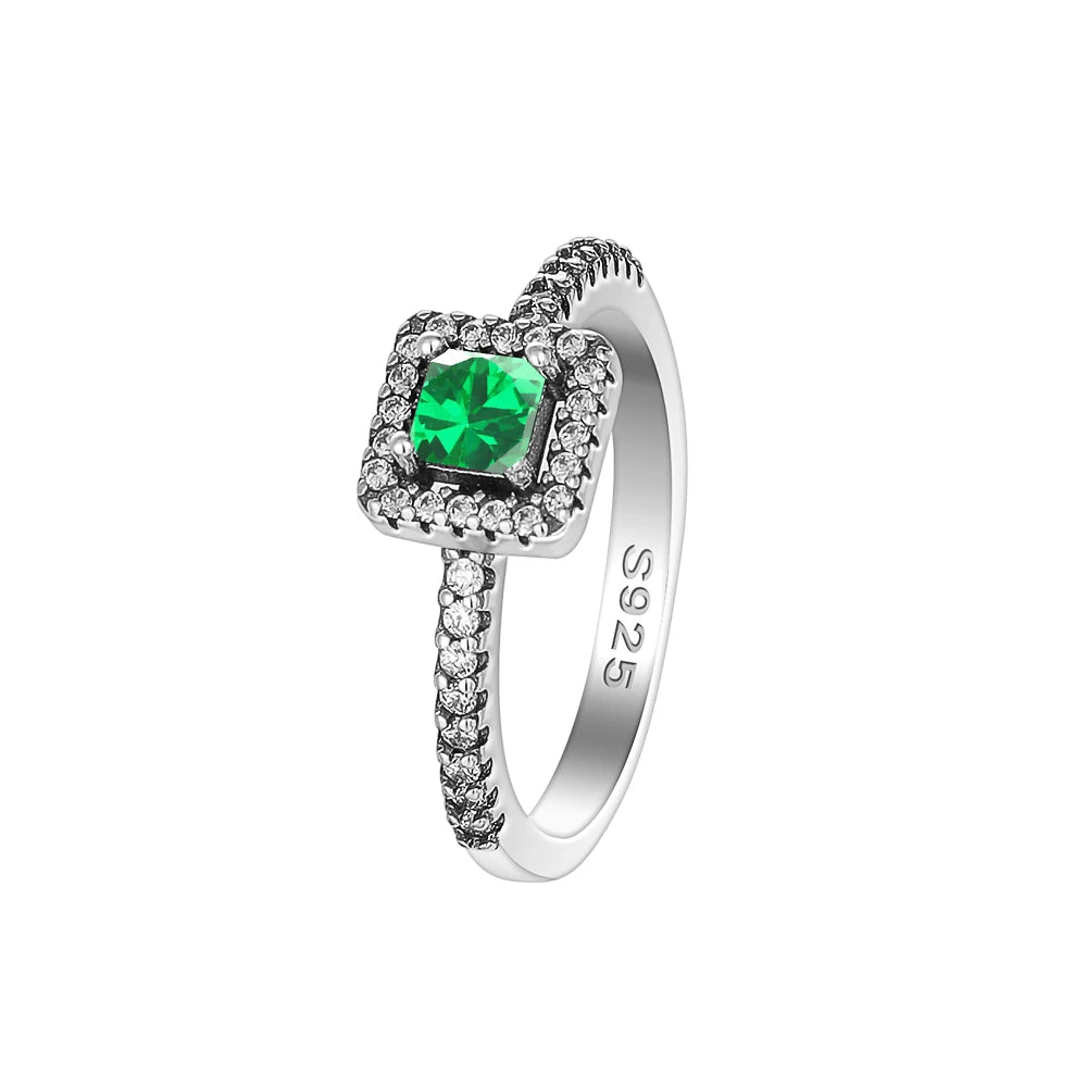 925 Silver Heart Charm Rings for Bracelets with Zircon Stones - Classic 2024 Design P2390