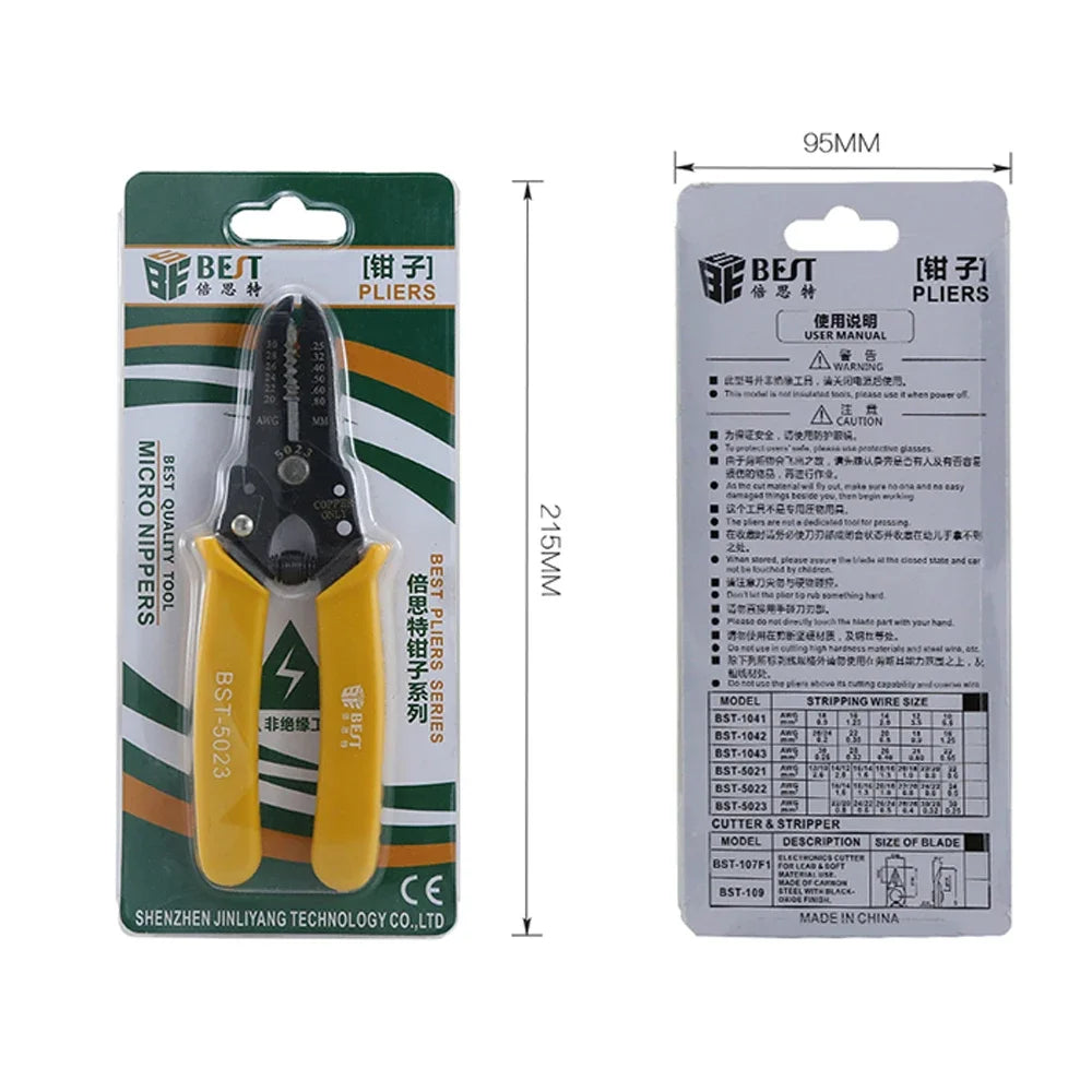 BST-5023 Precision Wire Stripper - User-Friendly Tool for 20-30 AWG Copper Cables
