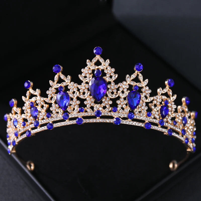 Elegant Crystal Bridal Tiara Crown for Weddings Silver Diadem Veil Headpiece Jewelry